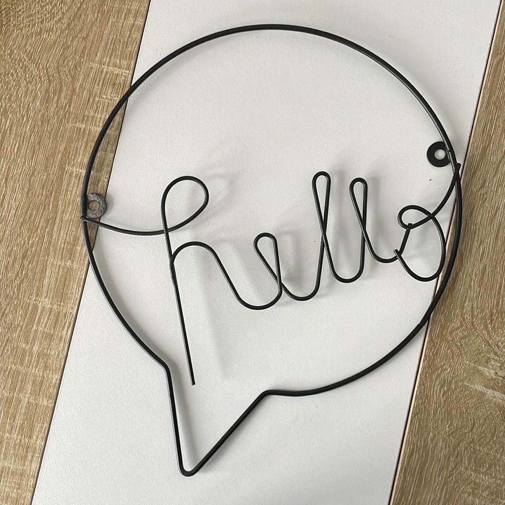 metal decorating sign - Hello